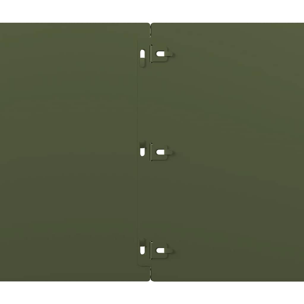 10 db olajzöld hidegen hengerelt acél gyepszegélyek 25x103 cm