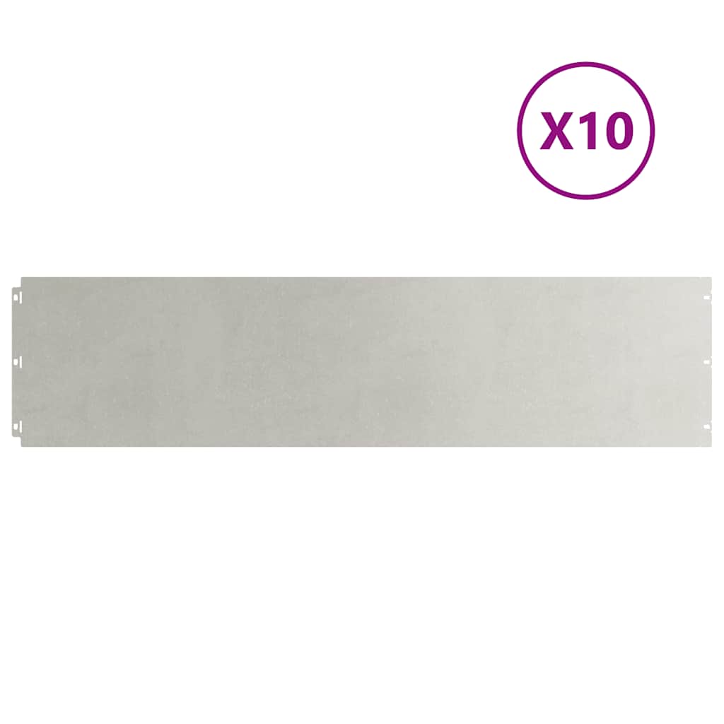 10 db rozsdamentes acélból gyepszegélyek 25x103 cm