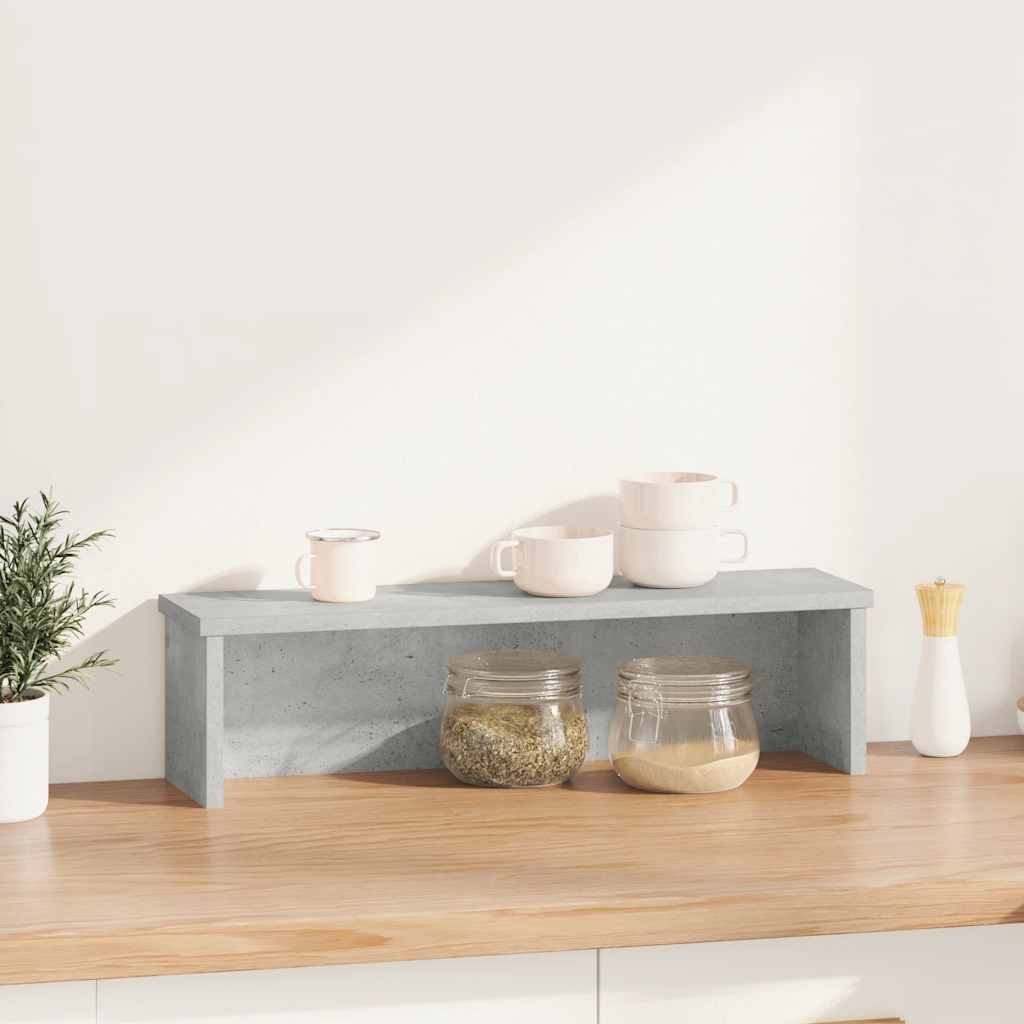 Konyhai állvány rakodható beton szürke 50x15x16 cm műfa