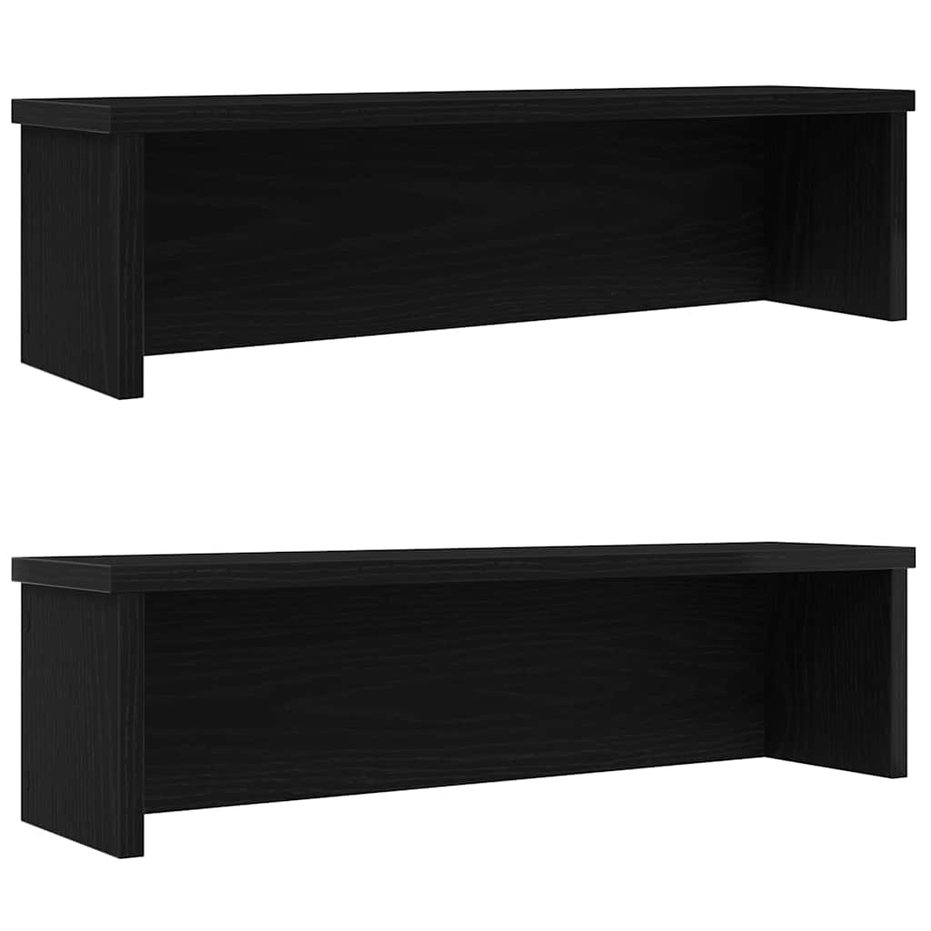 Konyhai állványok egymásra rakható 2 db fekete 60x15x16 cm