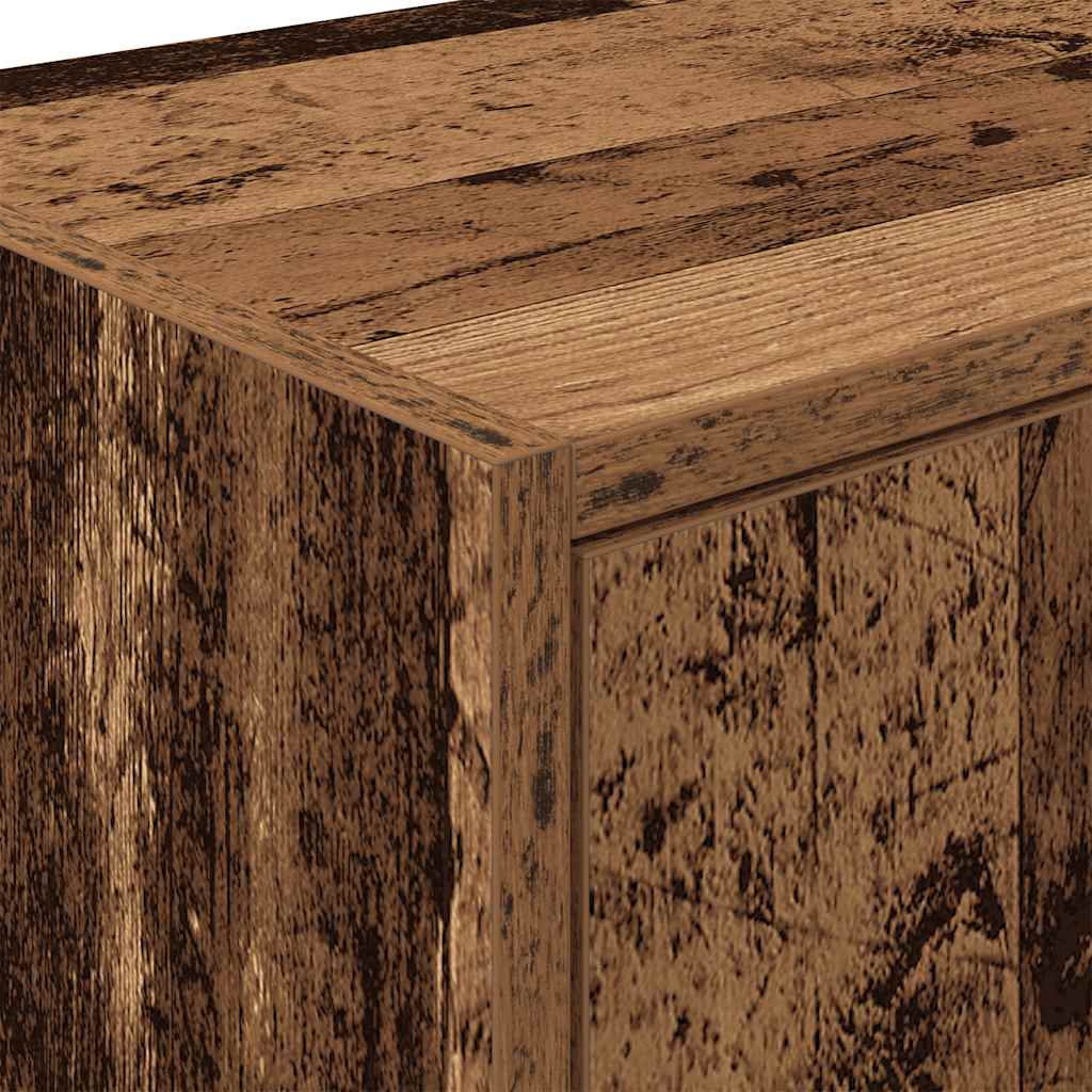 2 db antik fa színű szerelt fa garázs fali szekrények