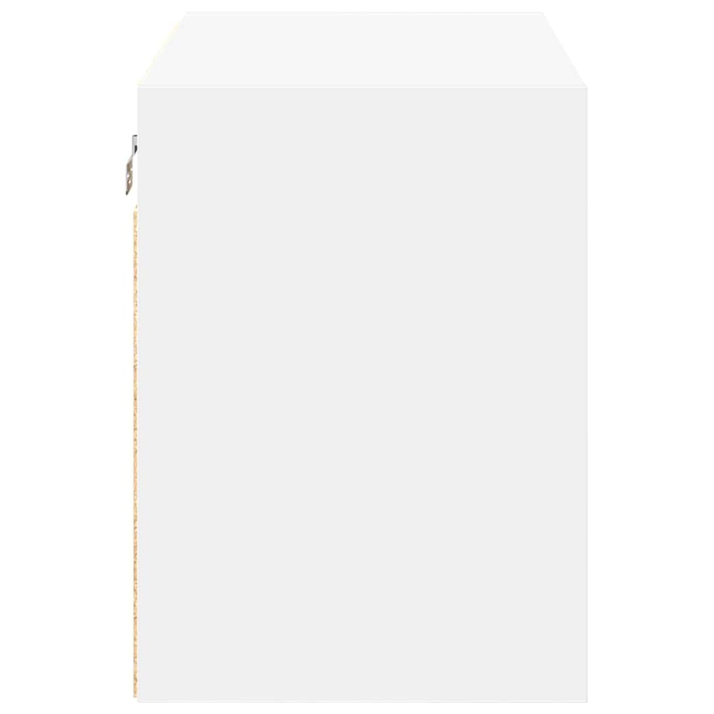 Fehér szerelt fa garázs fali szekrény