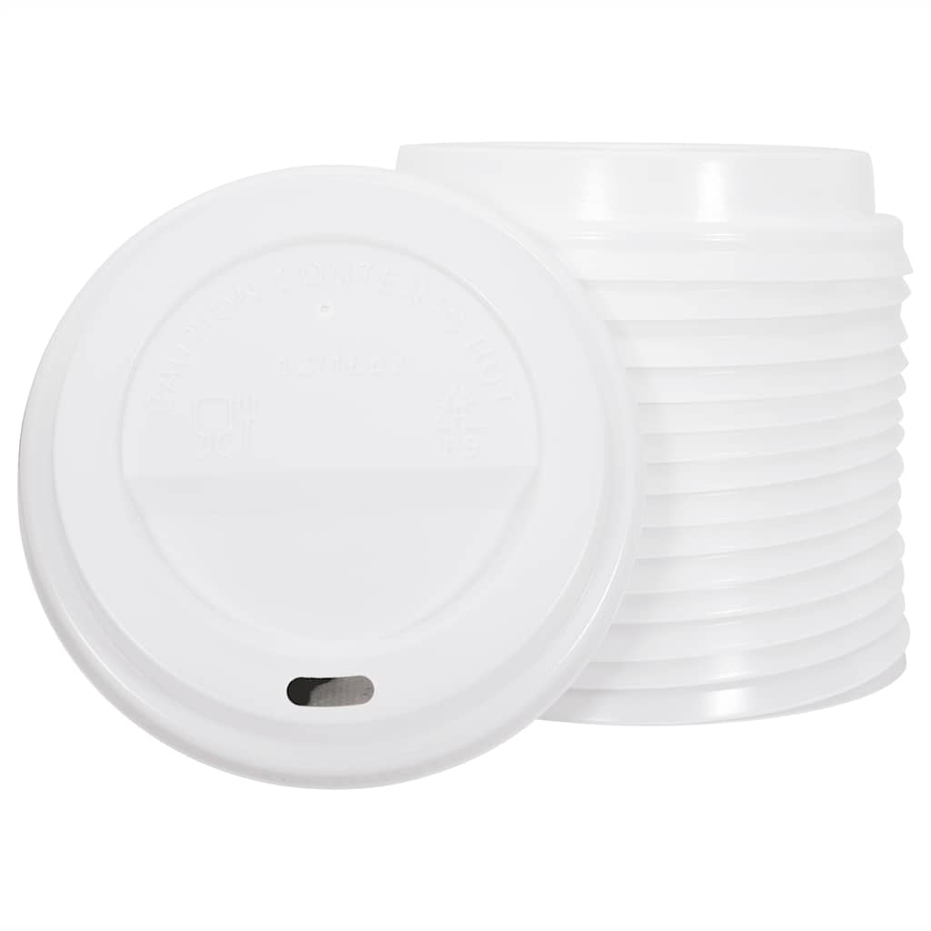 1000 db papír kávéscsészék fedővel 16oz 400ml