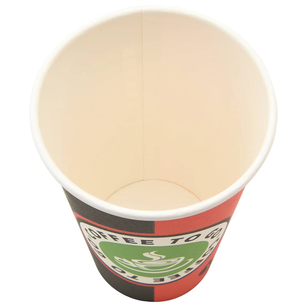 1000 db papír kávéscsészék fedővel 16oz 400ml