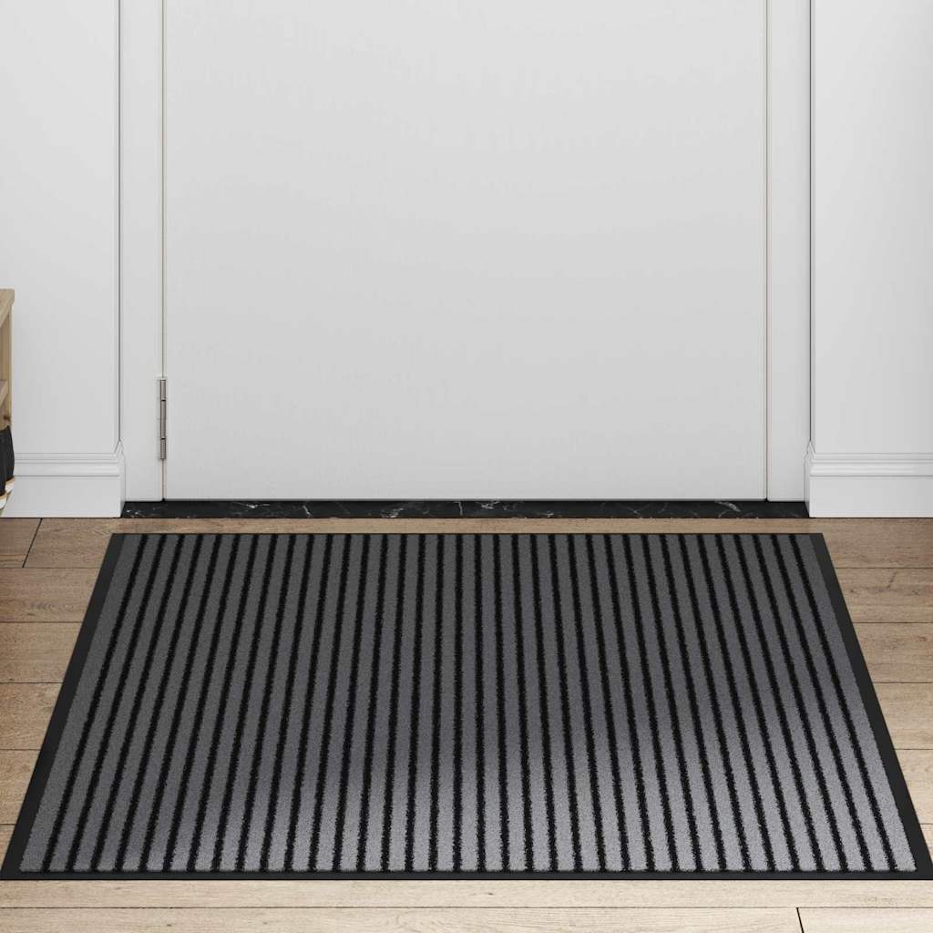Ajtószőnyeg fekete 80 x 120 cm polipropilén