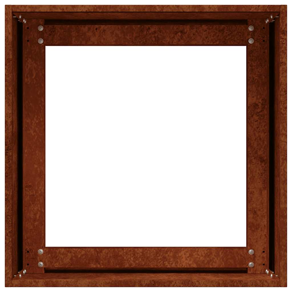 Ültető rozsdás 40x40x40 cm időjárásálló acélból