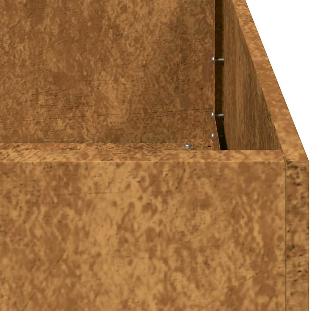 Ültető rozsdás 80x80x30 cm időjárásálló acélból