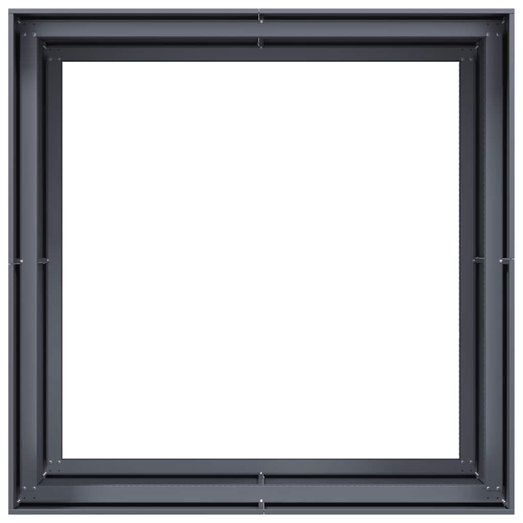 Növénytartó antracit 100x100x80 cm acél