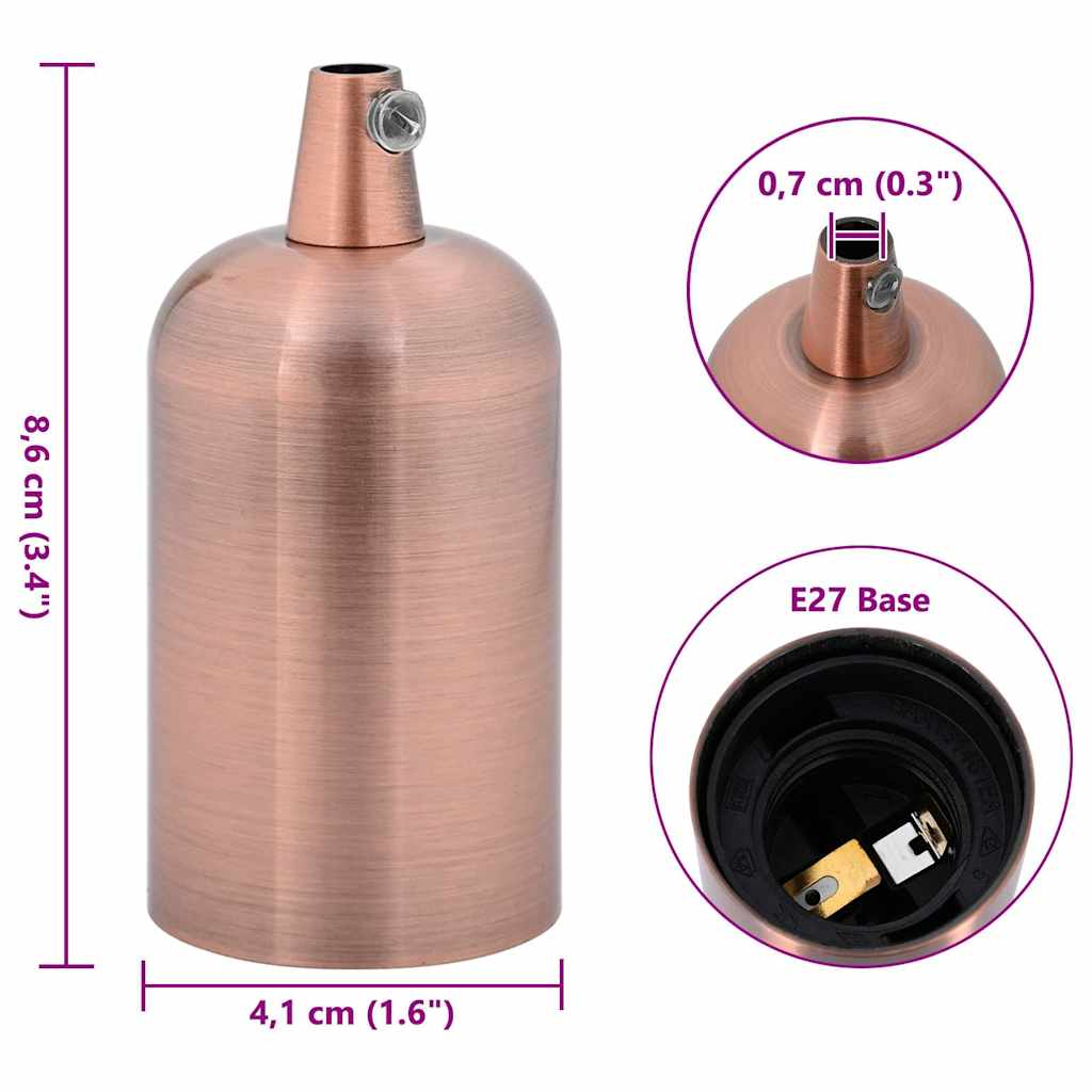 2 db vörös bronz lámpatartók e27