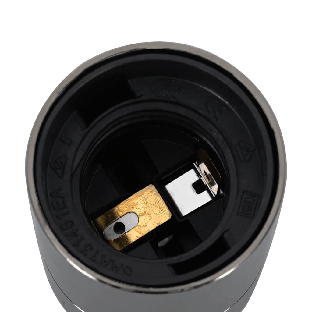 2 db fényes fekete lámpatartók e27