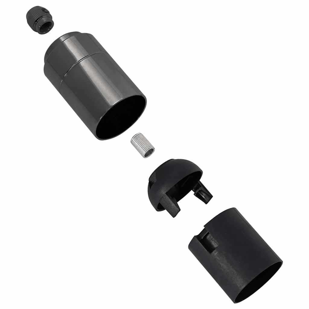 2 db fényes fekete lámpatartók e27