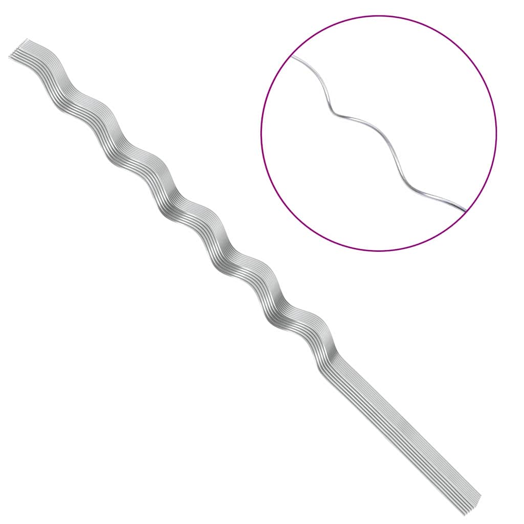 Növénytámogatás 50 pcs ezüst 150 x 0,6 x 0,6 cm acél