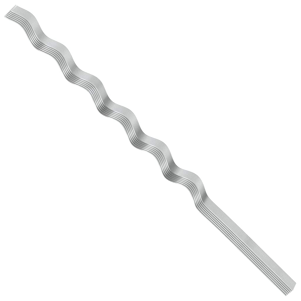 Növénytámogatás 50 pcs ezüst 150 x 0,6 x 0,6 cm acél