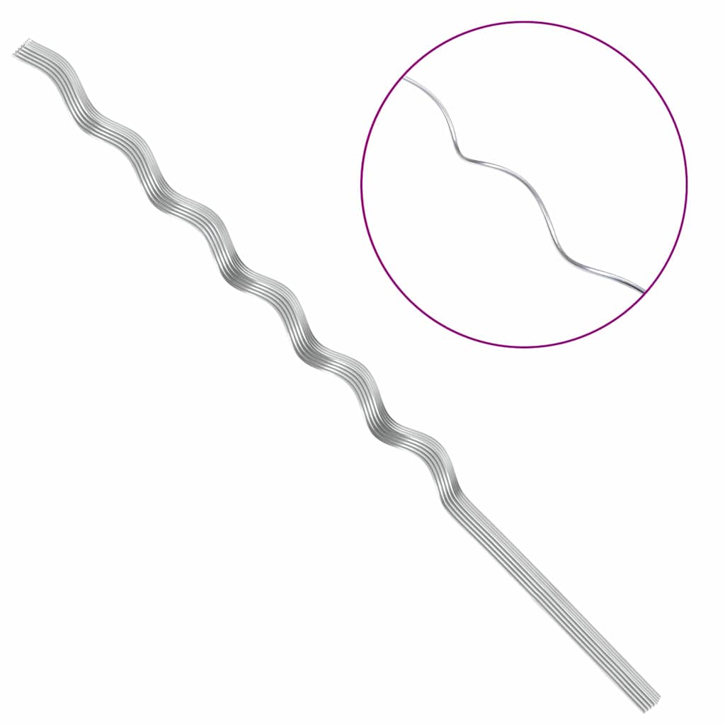 Növénytámogatás 20 pcs ezüst 150 x 0,6 x 0,6 cm acél