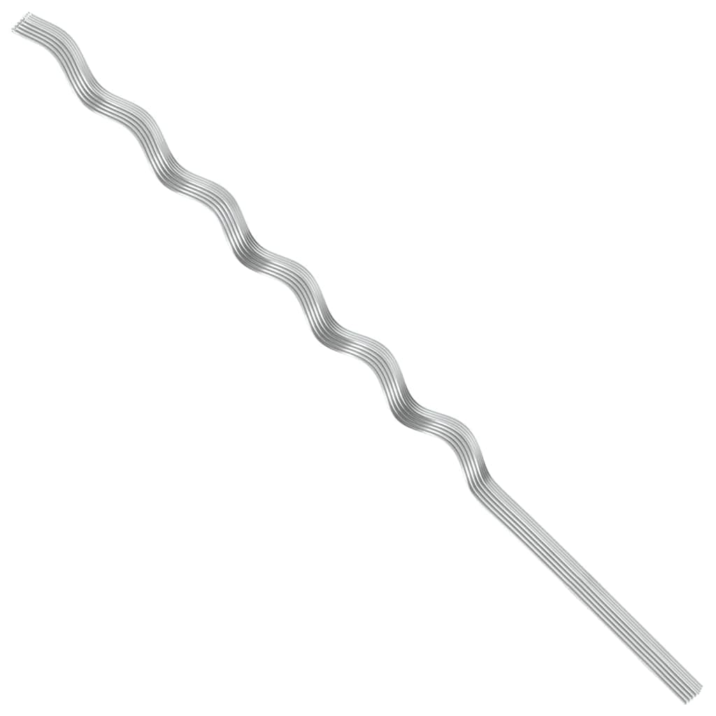 Növénytámogatás 20 pcs ezüst 150 x 0,6 x 0,6 cm acél