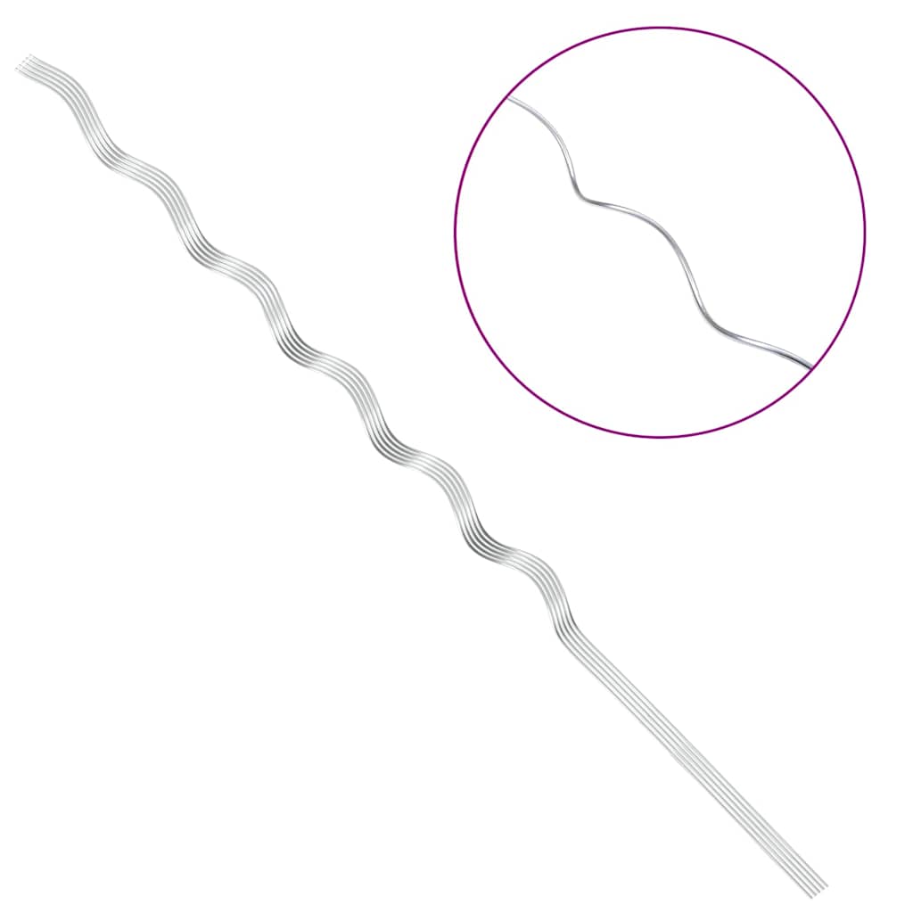 Növénytámogatás 5 pcs ezüst 150 x 0,6 x 0,6 cm acél