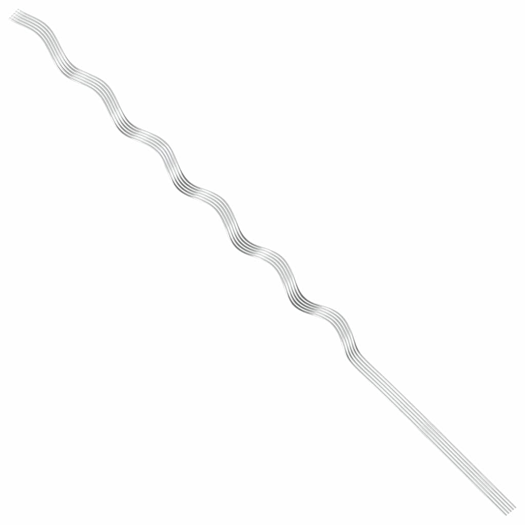 Növénytámogatás 5 pcs ezüst 150 x 0,6 x 0,6 cm acél