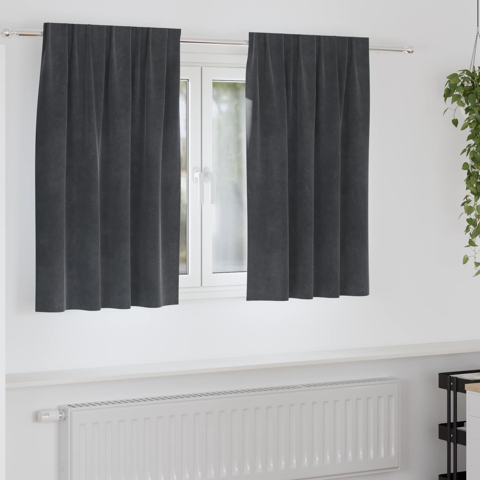Sötétítő függönyök 2 pcs világosszürke 140 x 140 cm bársony