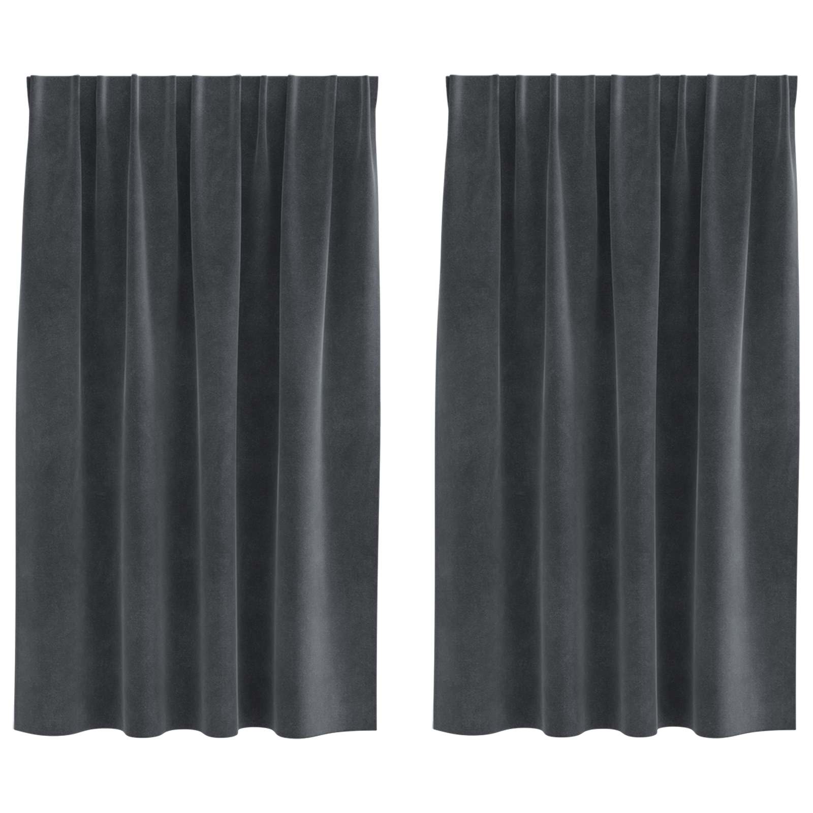 Sötétítő függönyök 2 pcs világosszürke 140 x 140 cm bársony