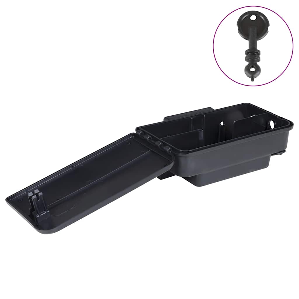 4 db fekete egérfogó 22x12,5x7,5 cm