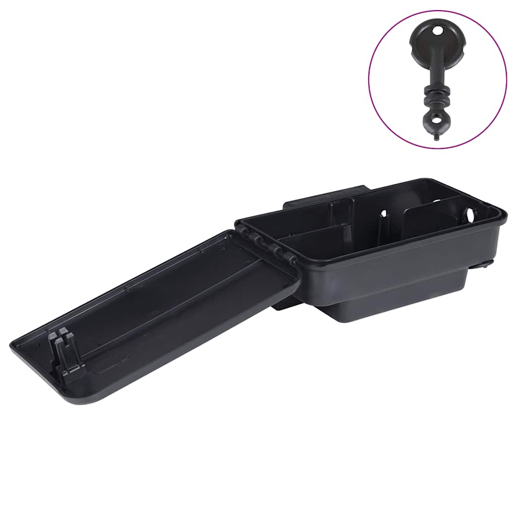 6 db fekete egérfogó 22x12,5x7,5 cm