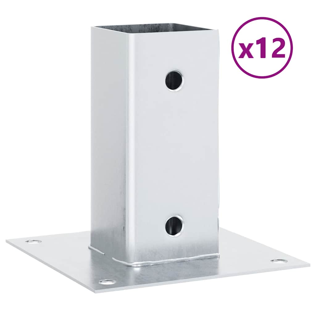 12 db horganyzott acélból oszlopalapok négyzet alakúak 61x61 mm 12 db horganyzott acélból oszlopalapok négyzet alakúak 61x61 mm