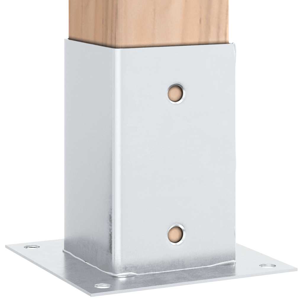 12 db horganyzott acélból oszlopalapok négyzet alakúak 81x81 mm