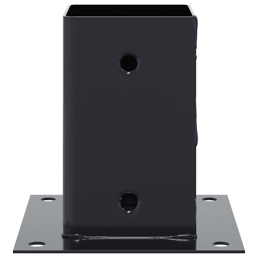 12 db antracit porszórt acél oszlopalapok négyzet alakú 91x91mm