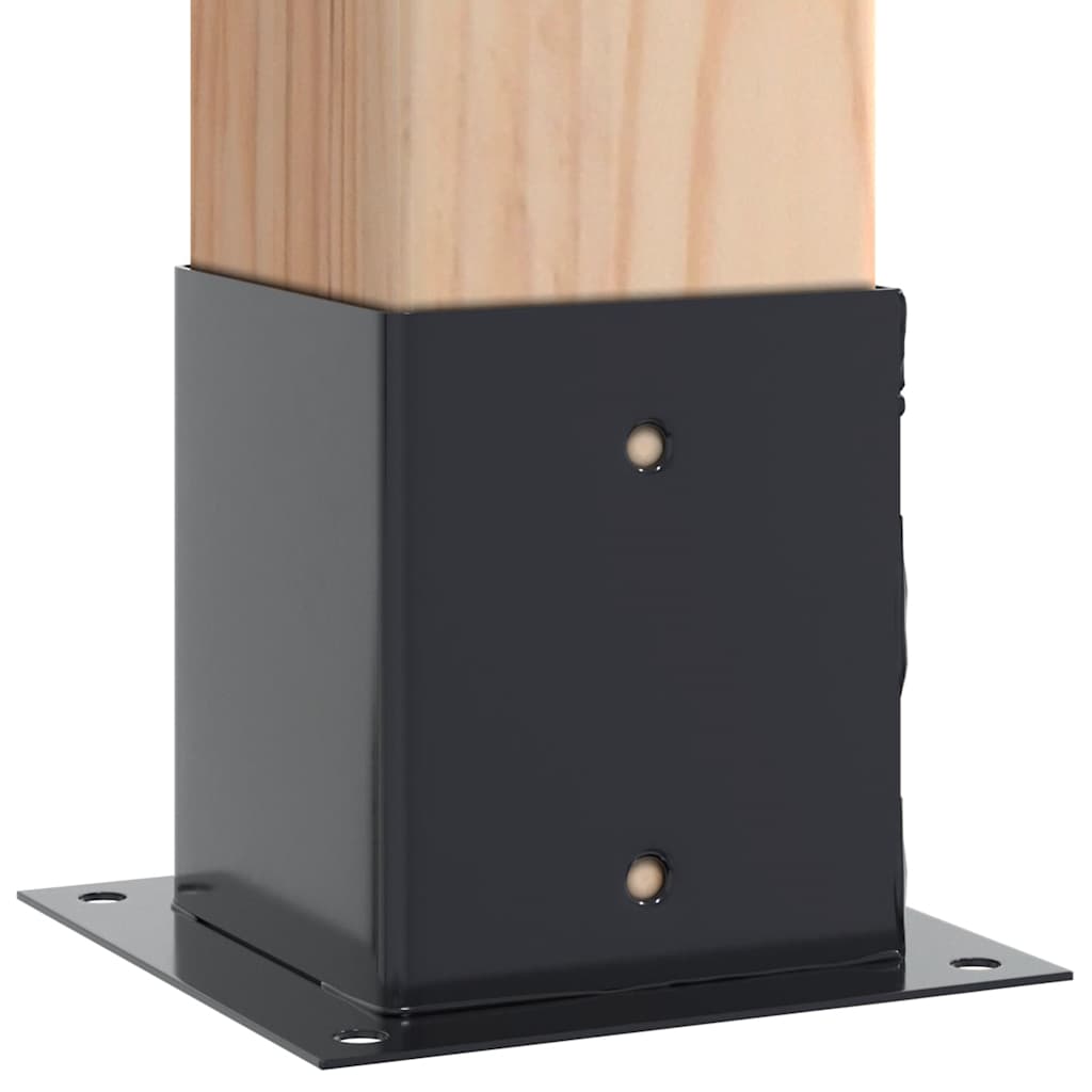 12 db antracit porszórt acél oszlopalapok négyzet alakú