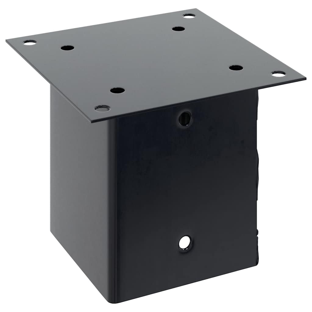 12 db antracit porszórt acél oszlopalapok négyzet alakú