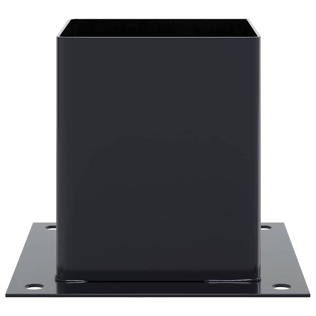 12 db antracit porszórt acél oszlopalapok négyzet alakú