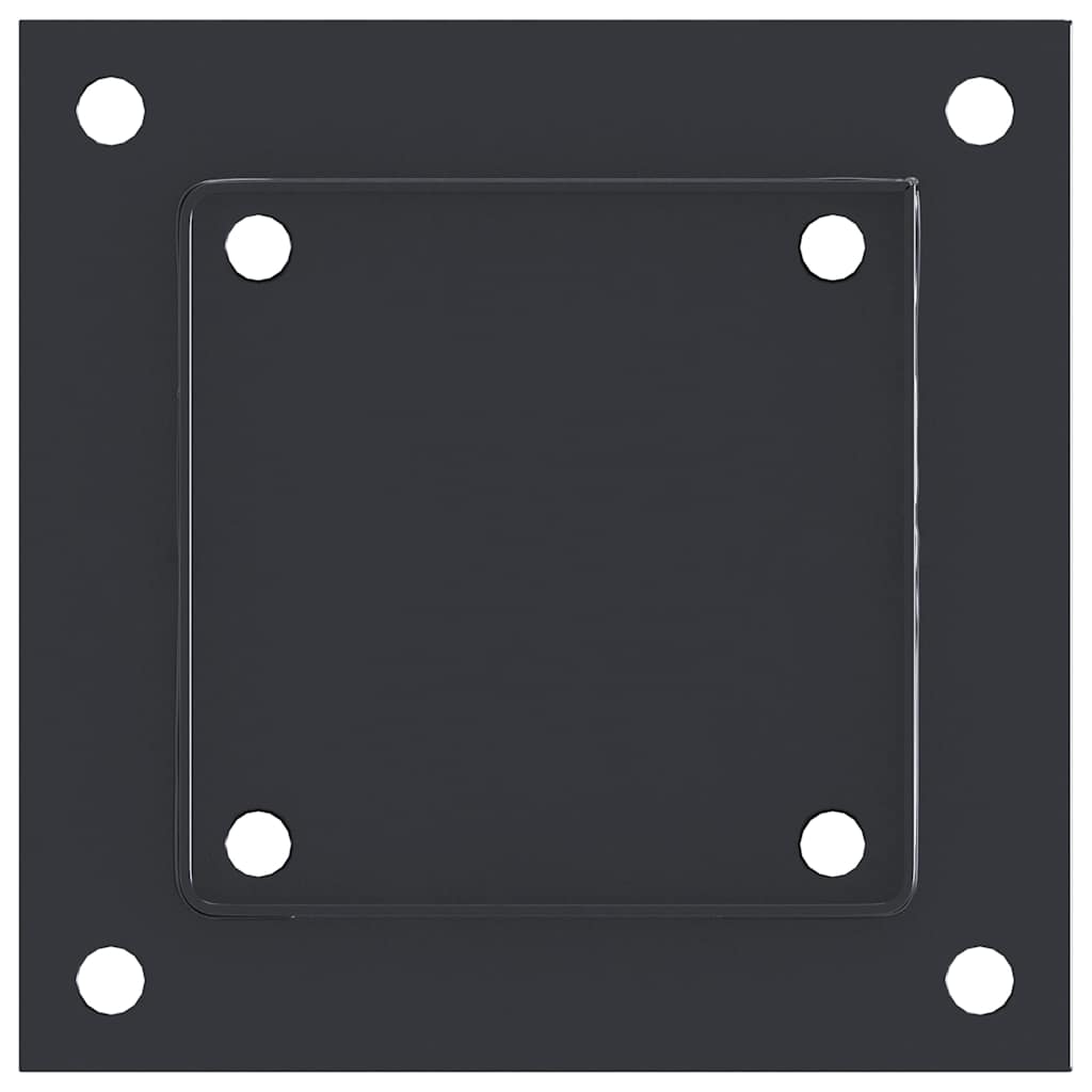 12 db antracit porszórt acél oszlopalapok négyzet alakú