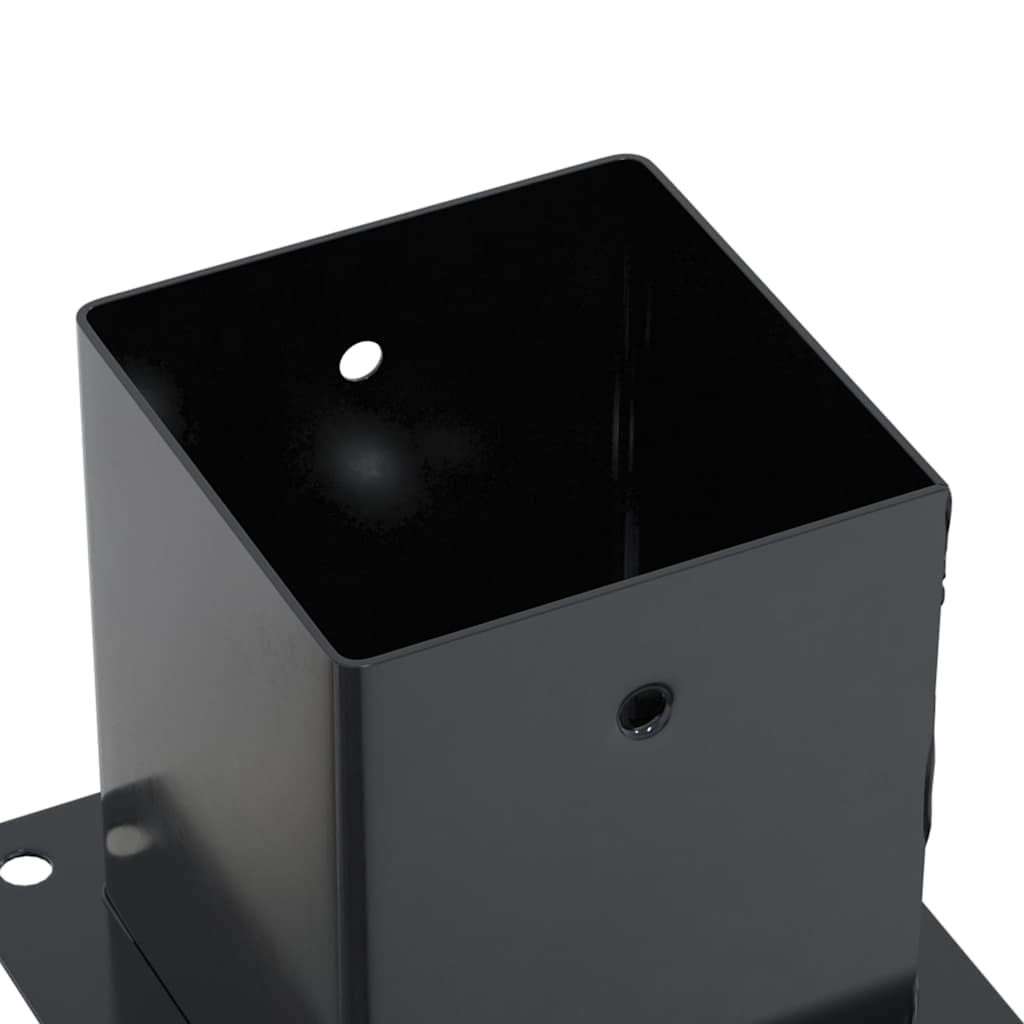 12 db antracit porszórt acél oszlopalapok négyzet alakú