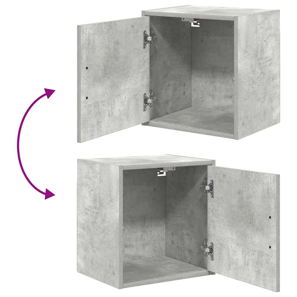 2 db betonszürke szerelt fa garázs szekrények