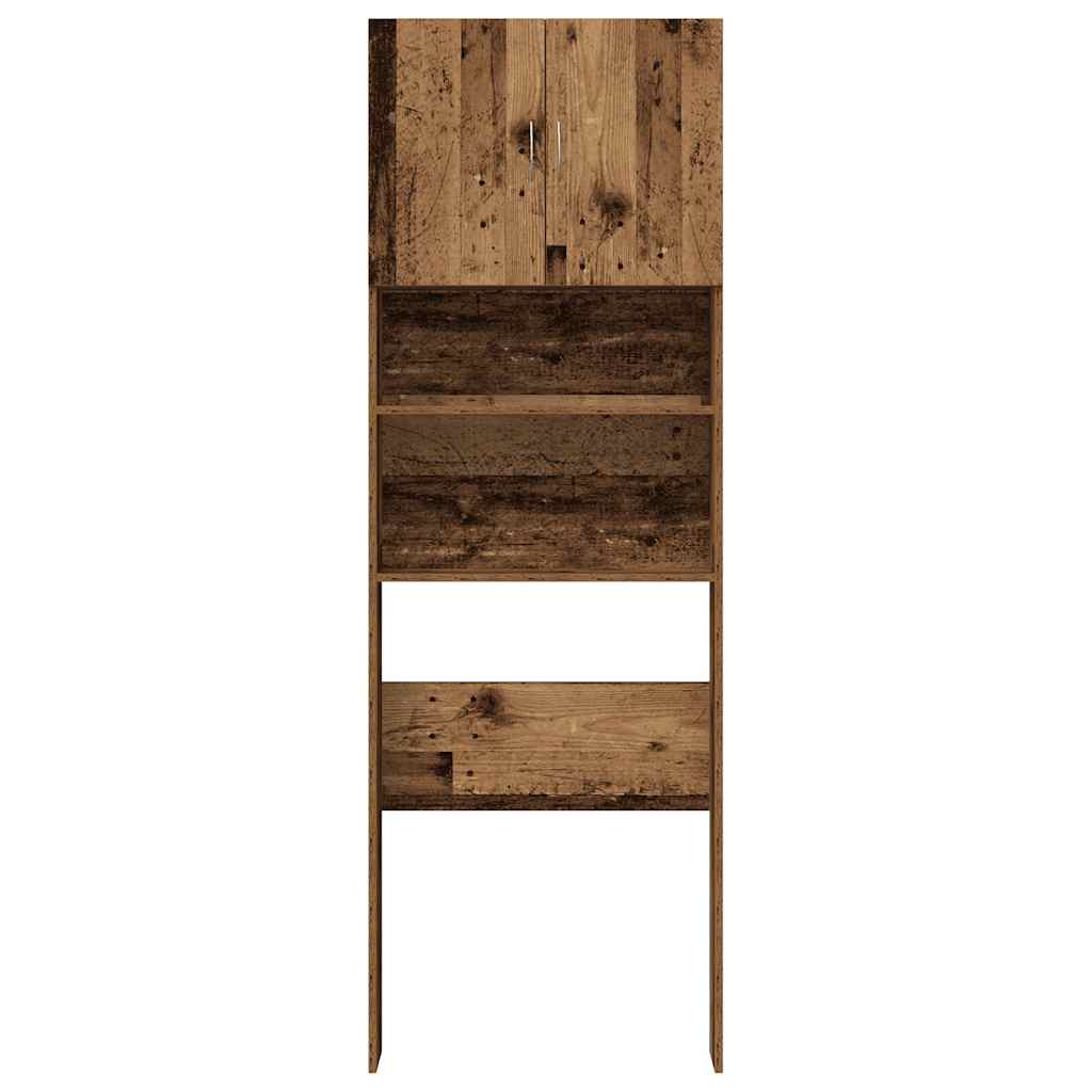 Antik fa szerelt fa mosógépszekrény 64 x 24 x 190 cm