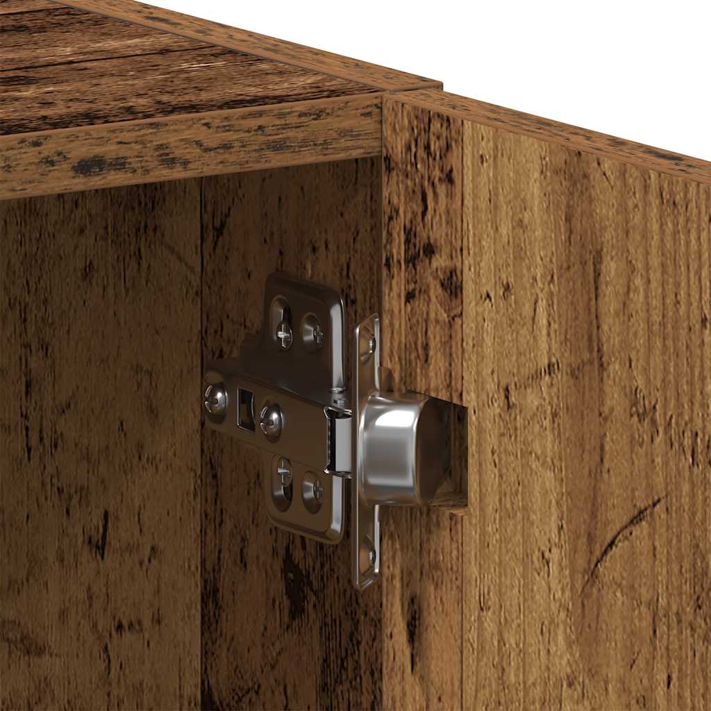 Antik fa szerelt fa mosógépszekrény 64 x 24 x 190 cm