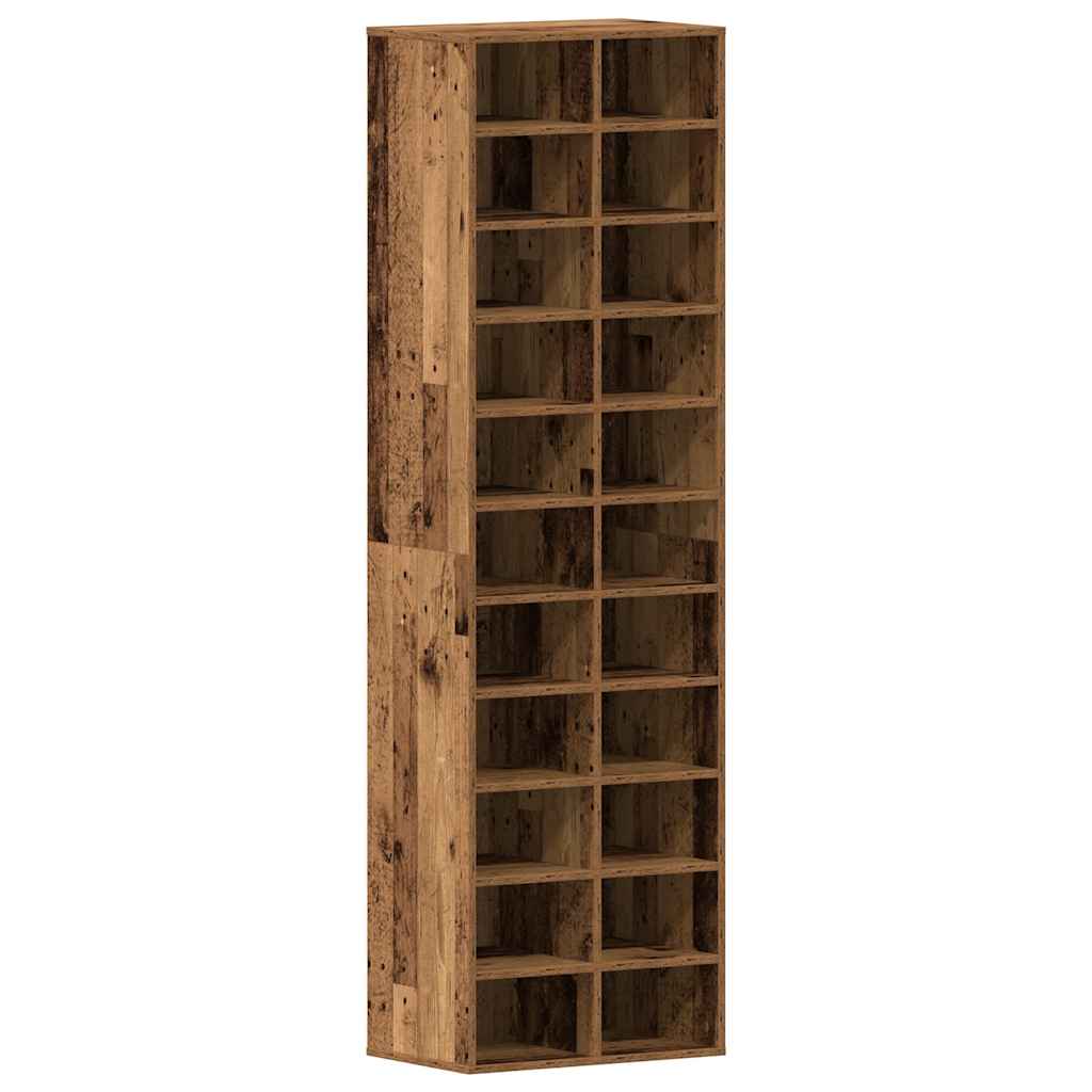 Antik fa szerelt fa cipősszekrény 54 x 34 x 183 cm