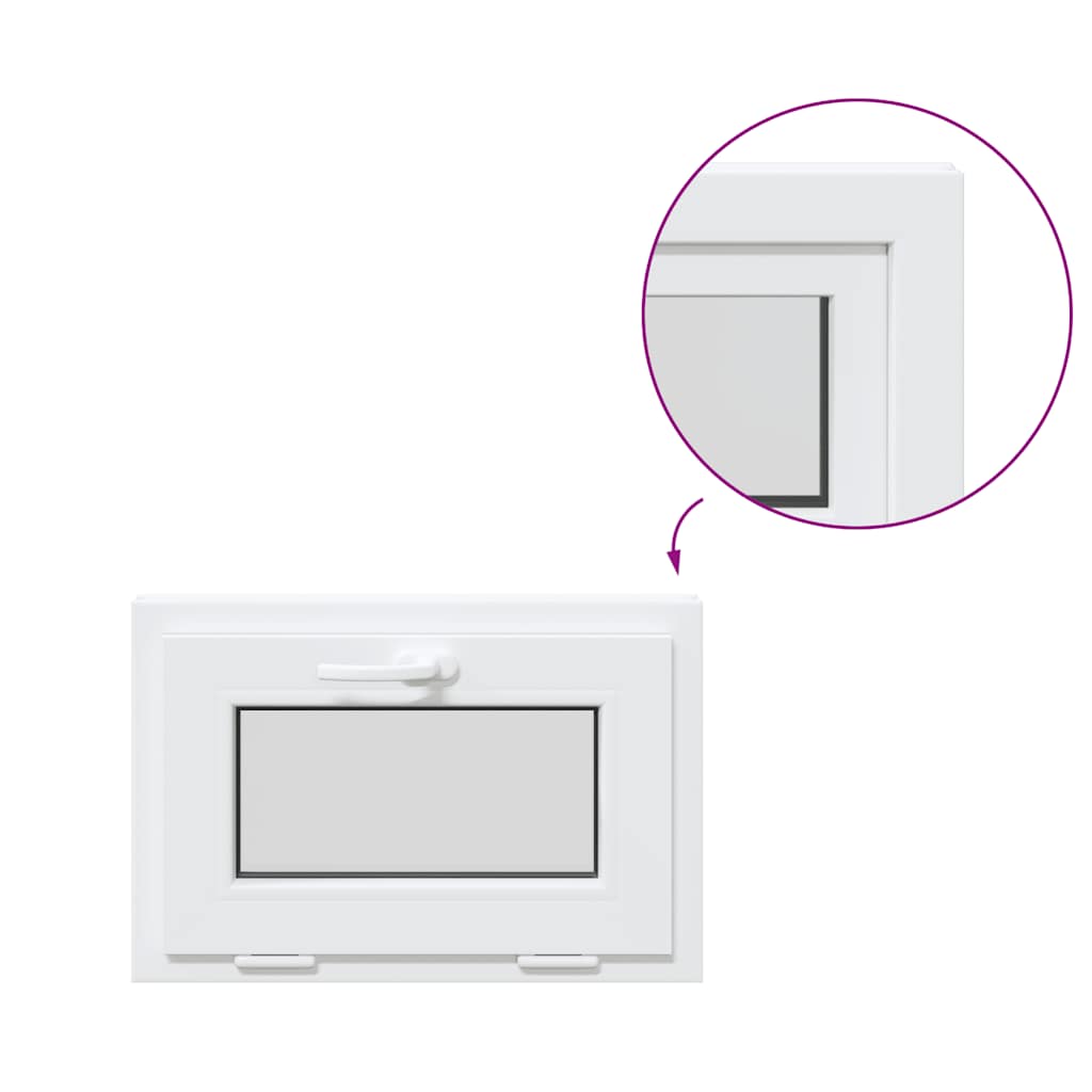 Fehér pinceablak risor 60x40 cm billenő 2 üvegezés