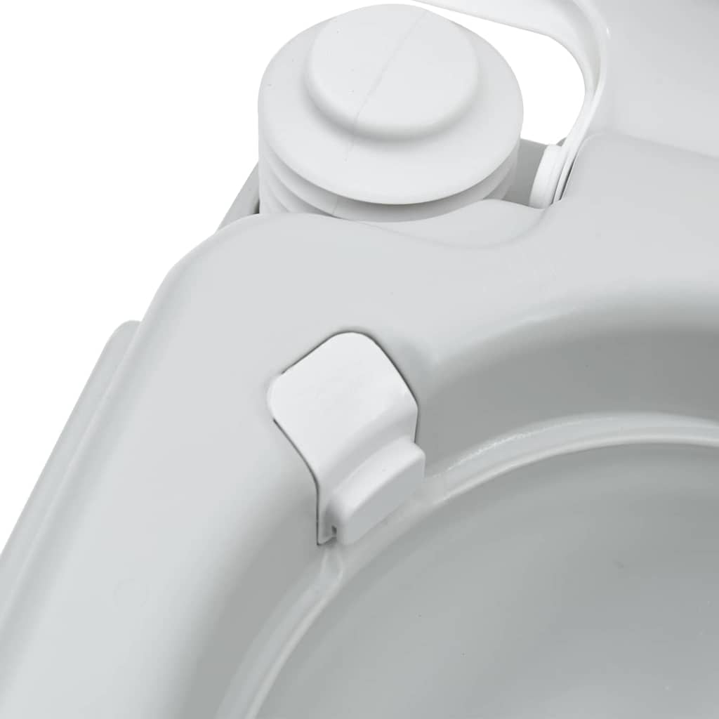Kemping wc szürke és fehér 41,5 x 36,5 x 30 cm polietilén