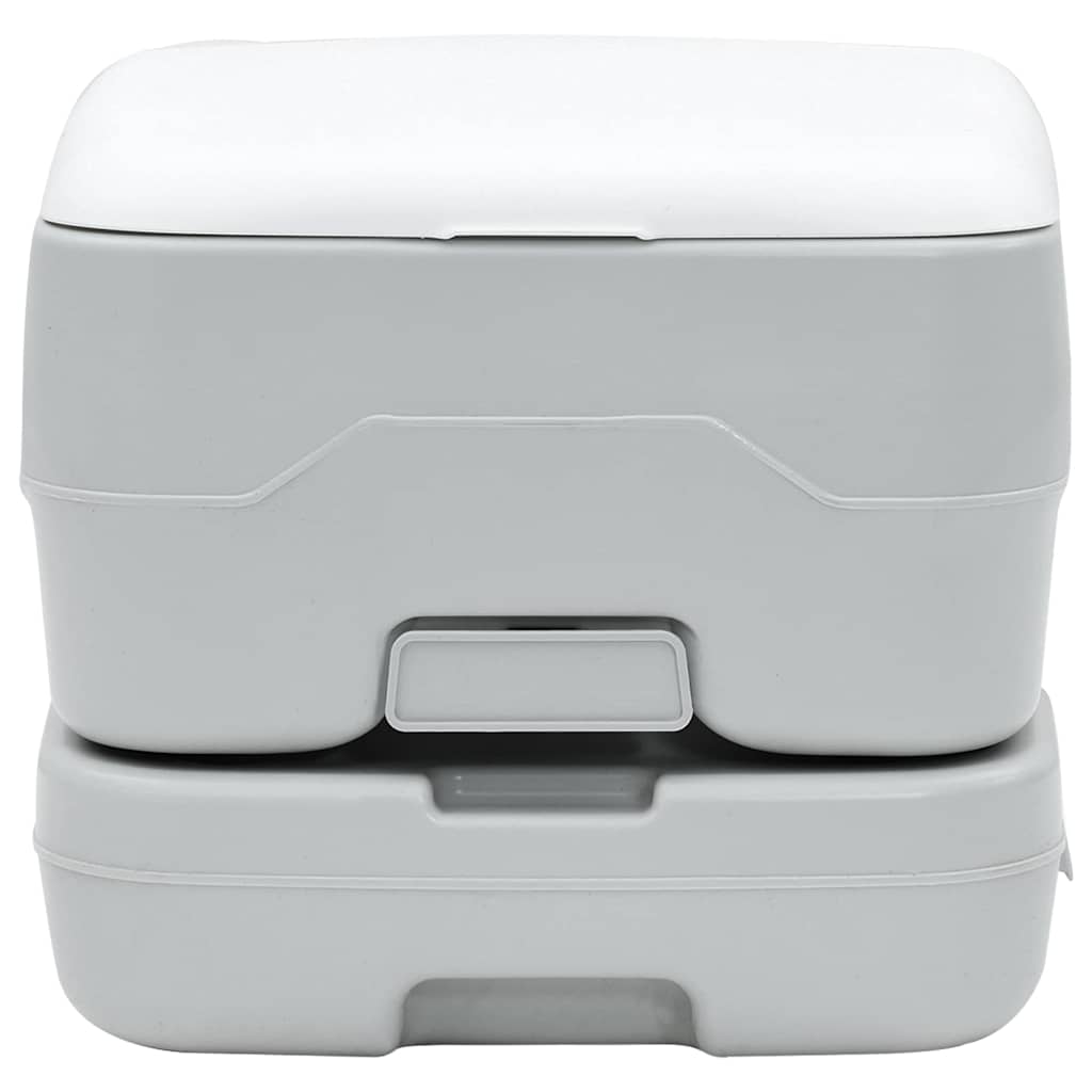 Kemping wc szürke és fehér 41,5 x 36,5 x 30 cm polietilén