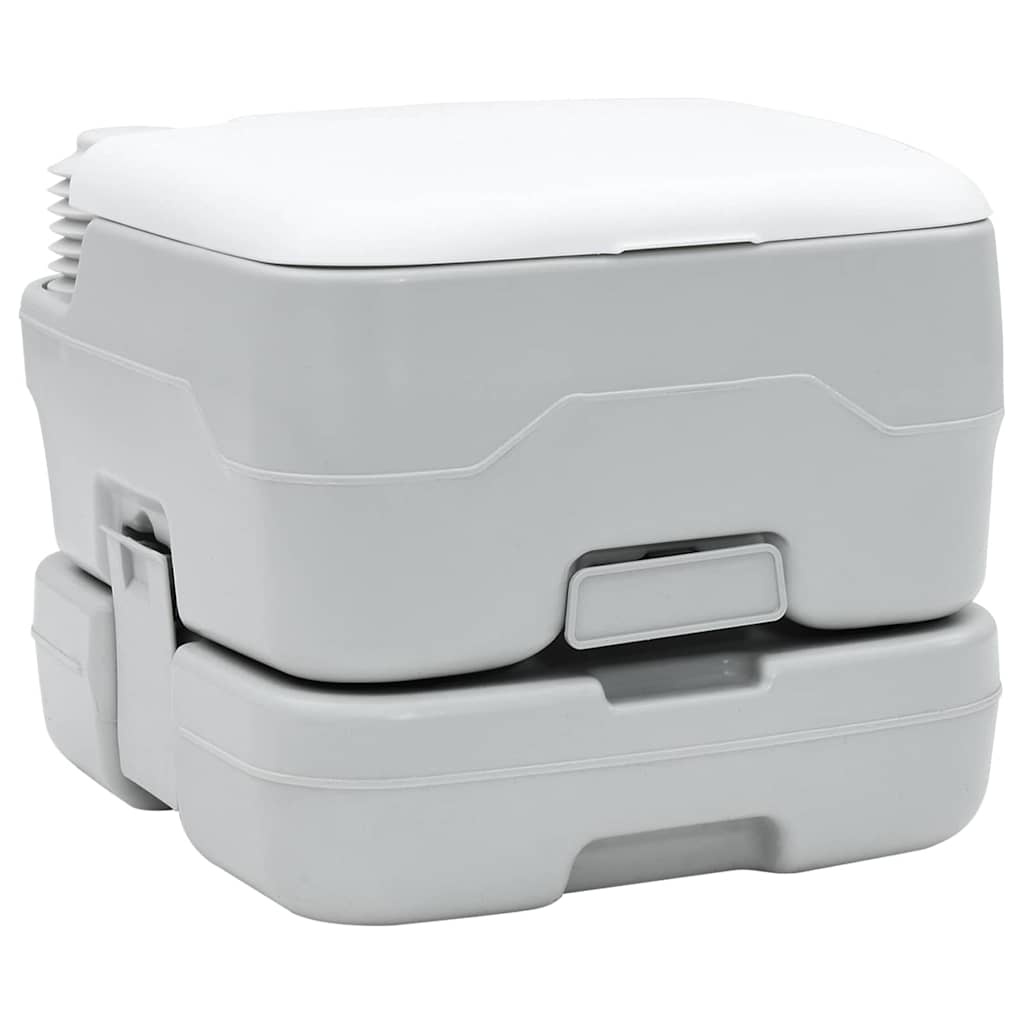 Kemping wc szürke és fehér 41,5 x 36,5 x 30 cm polietilén