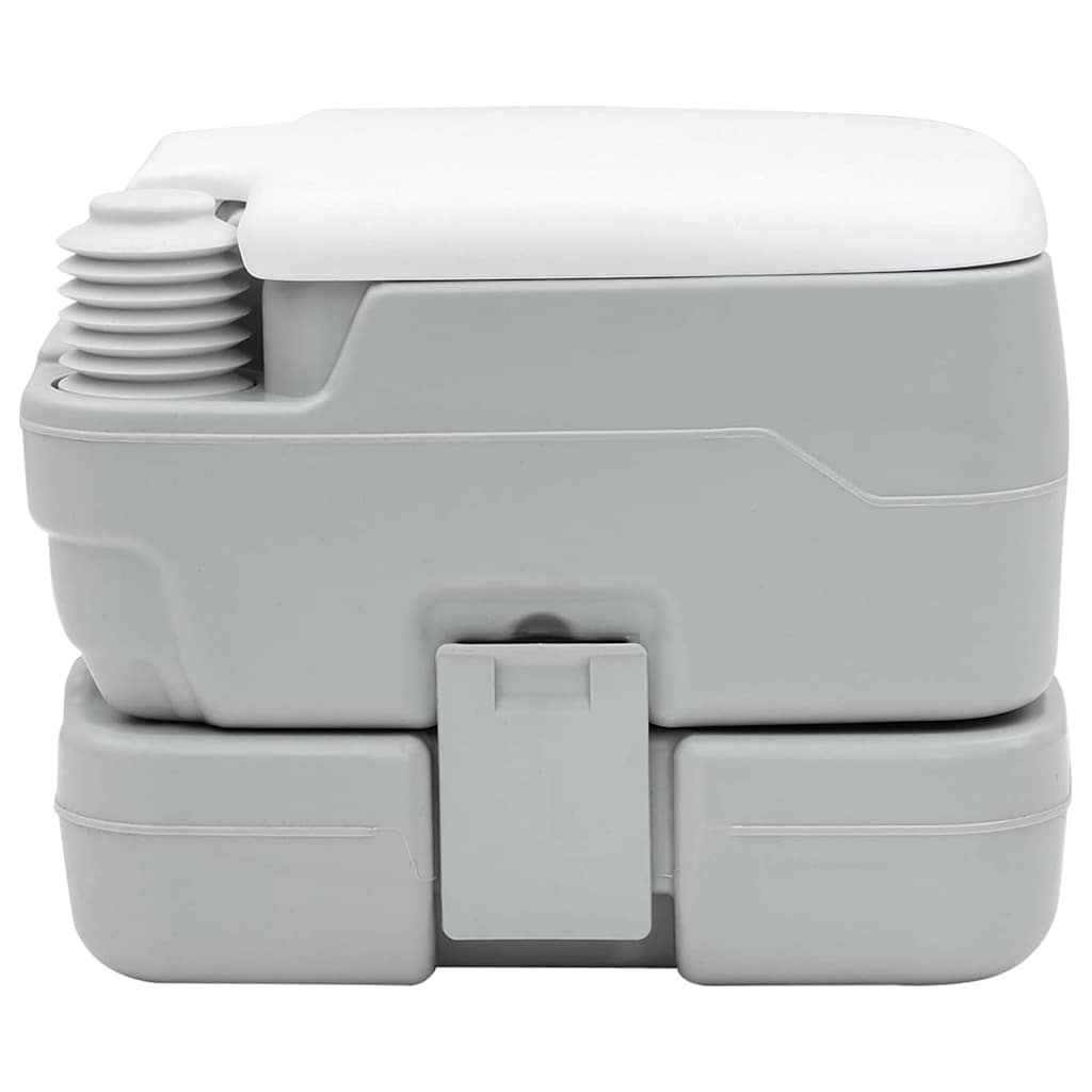 Kemping wc szürke és fehér 41,5 x 36,5 x 30 cm polietilén