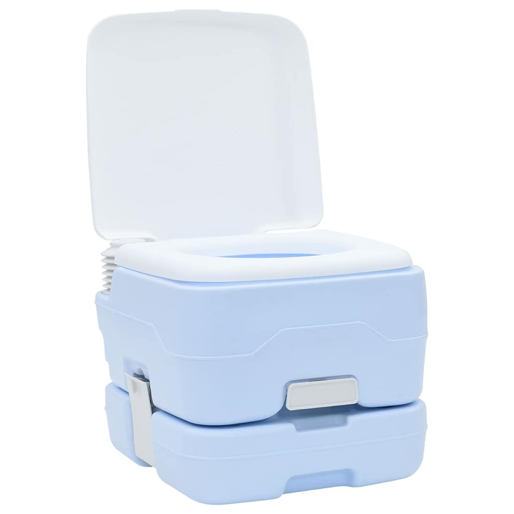 Kemping wc világoskék és fehér 41,5 x 36,5 x 30 cm polietilén