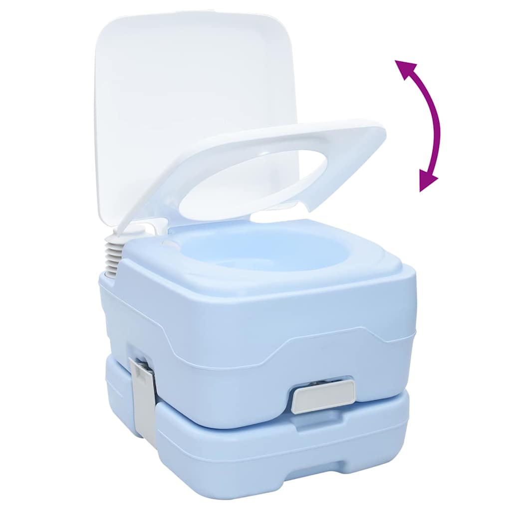 Kemping wc világoskék és fehér 41,5 x 36,5 x 30 cm polietilén