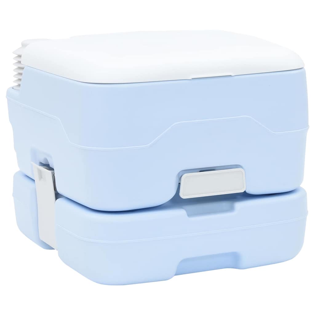 Kemping wc világoskék és fehér 41,5 x 36,5 x 30 cm polietilén