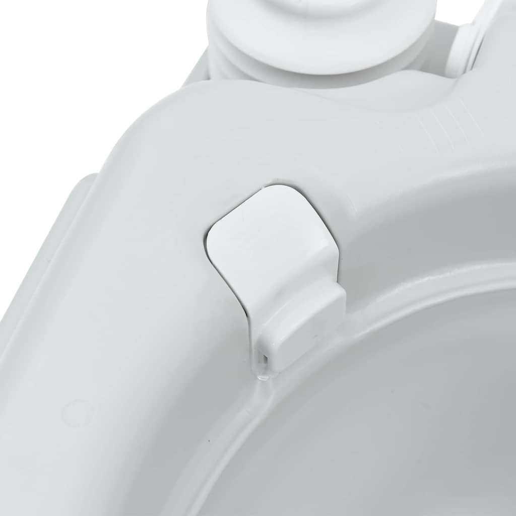 Kemping wc szürke és fehér 41,5 x 36,5 x 42 cm polietilén