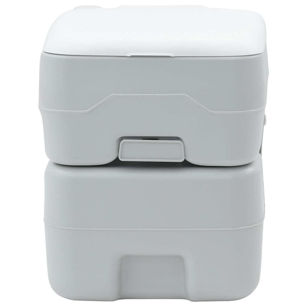 Kemping wc szürke és fehér 41,5 x 36,5 x 42 cm polietilén