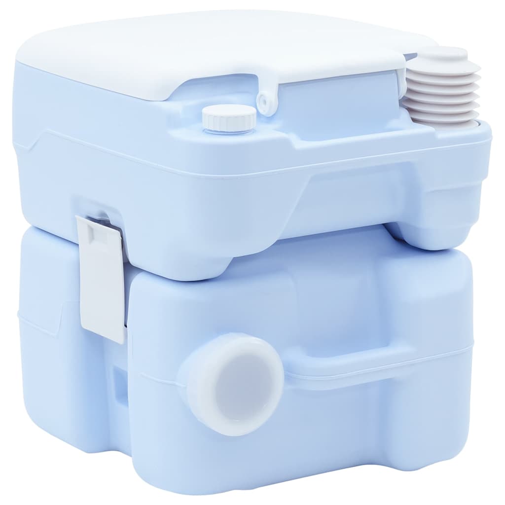 Kemping wc világoskék és fehér 41,5 x 36,5 x 42 cm polietilén