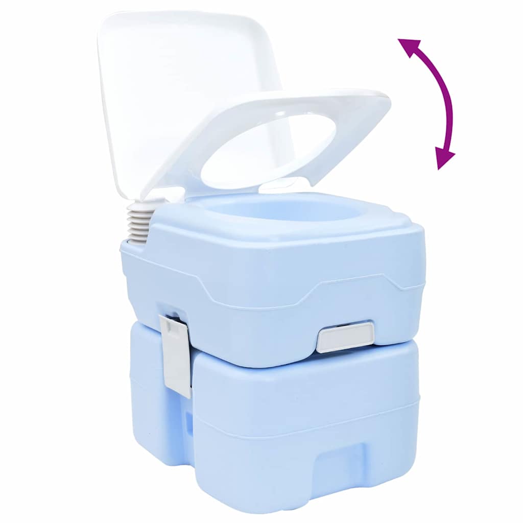 Kemping wc világoskék és fehér 41,5 x 36,5 x 42 cm polietilén