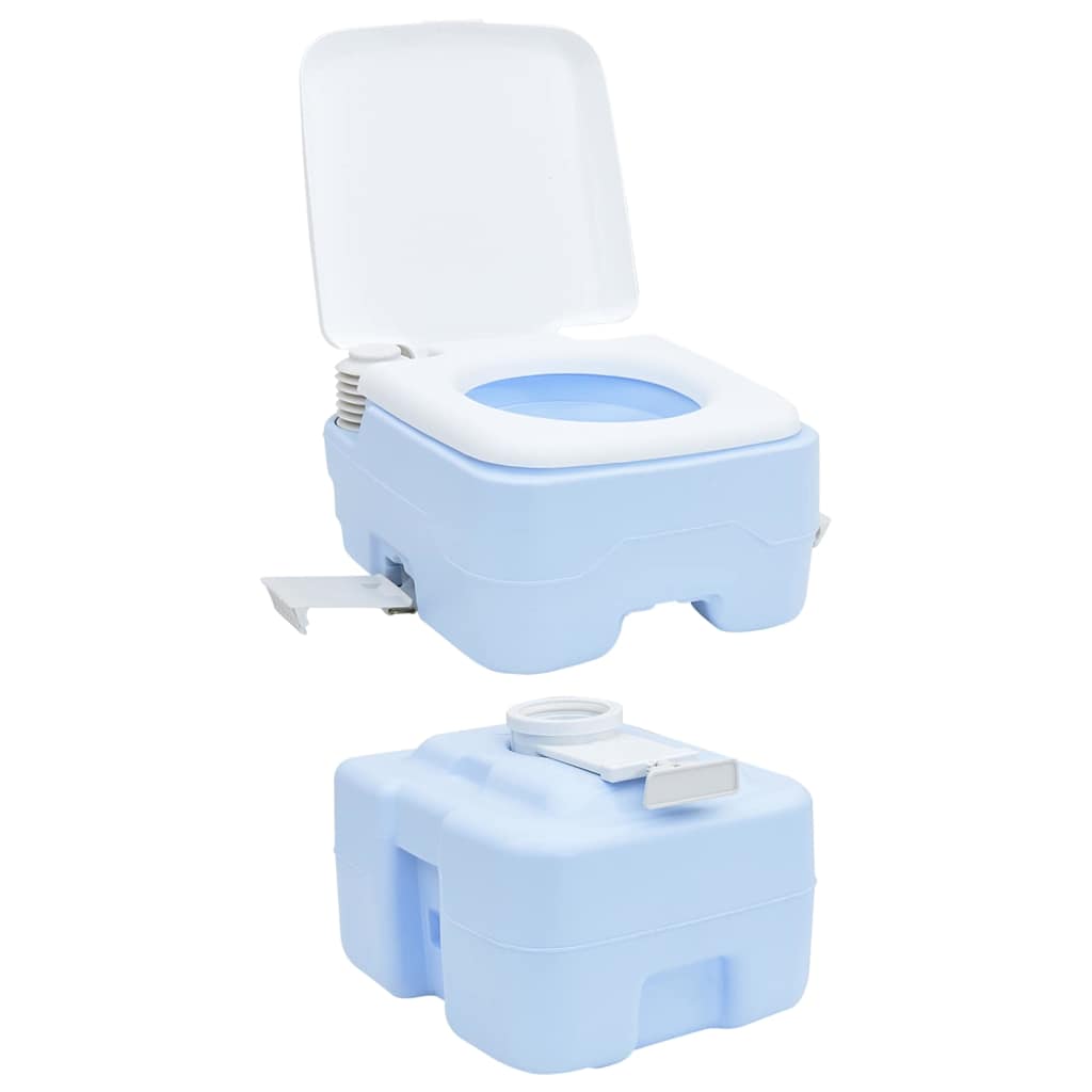 Kemping wc világoskék és fehér 41,5 x 36,5 x 42 cm polietilén
